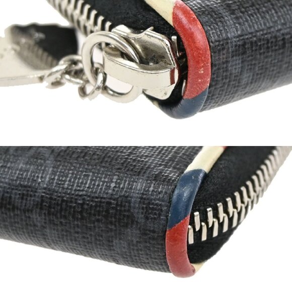 GUCCI Logo GG Pattern Night Courrier Card Case Wallet Supreme Leather BK 33FC168 - Picture 7 of 13